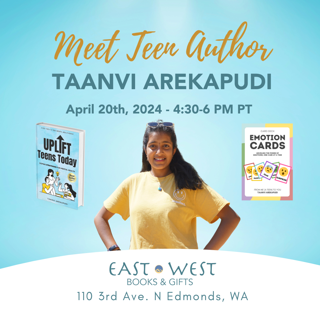 April 20th, 2024 - 4:30-6 PM PT - Meet Teen Author: Taanvi Arekapudi - In-Person
